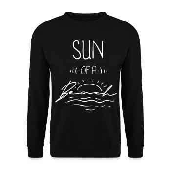 Summer Party Beach Festival Holiday Shirt - Unisex Sweatshirt - black - Front - Alina (178cm) & Michal (187cm)
