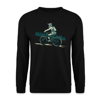 Vélos vélos vélo rétro vélo - Sweat-shirt Unisexe - noir - Devant - Alina (178cm) & Michal (187cm)