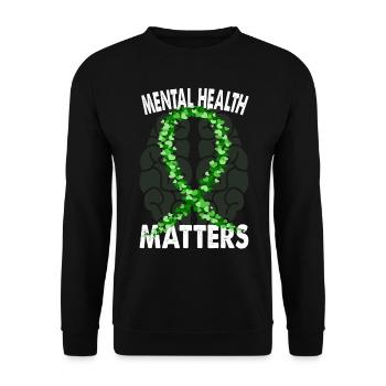 Mental Health Matters Santé mentale Psyché - Sweat-shirt Unisexe - noir - Devant - Alina (178cm) & Michal (187cm)