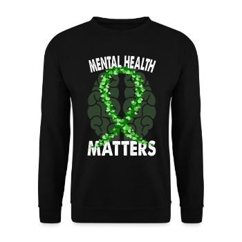 Psychische Gesundheit - Mental Health Matters - Unisex Sweatshirt - black - Front - Alina (178cm) & Michal (187cm)