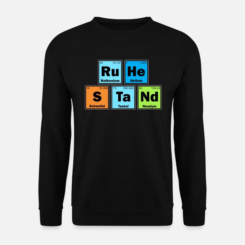 Ruhestand Rente Chemie Lehrer Chemiker Rentnerin - Unisex Pullover - Schwarz