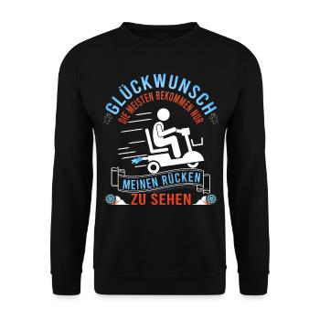 Seniorenmobil Altenheim Senioren Spruch Cooler Opa - Unisex Pullover - Schwarz - Vorne - Alina (178cm) & Michal (187cm)