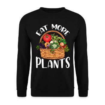 Végétalien végétalien végétalien plantes nourriture - Sweat-shirt Unisexe - noir - Devant - Alina (178cm) & Michal (187cm)