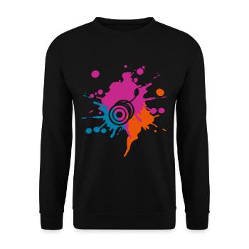 Yoyo Colored Blob - Unisex Sweatshirt - black - Front - Alina (178cm) & Michal (187cm)