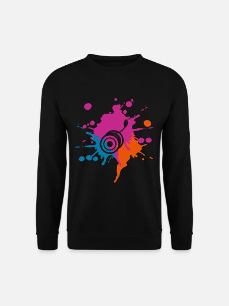 Yoyo Farbiger Klecks - Unisex Pullover - Schwarz
