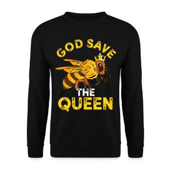 Bee Beekeeper Bumblebee Zeidler Honey Gift Honeycomb - Unisex Sweatshirt - black - Front - Alina (178cm) & Michal (187cm)
