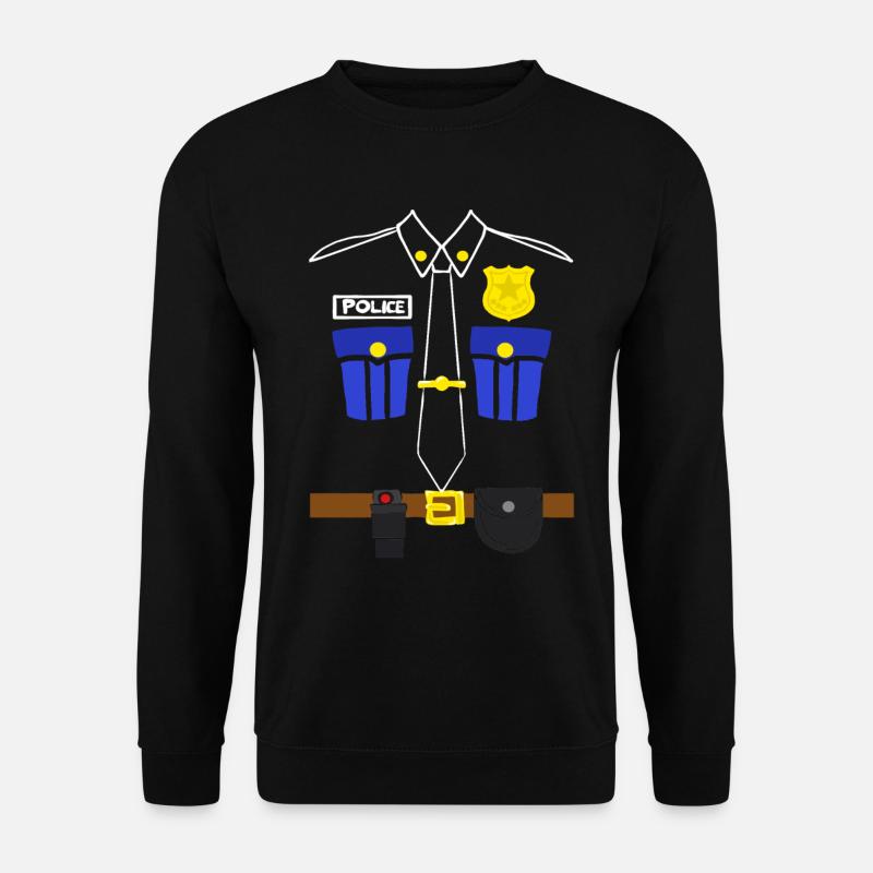 Polizei Kostüm Polizisten Geschenke Kleidung - Unisex Pullover - Schwarz
