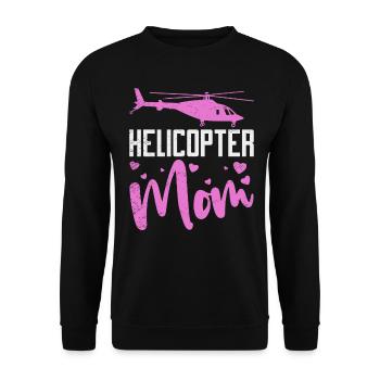 Helicopter Mom Hovering Children Loving Mother - Unisex Sweatshirt - black - Front - Alina (178cm) & Michal (187cm)
