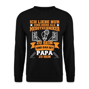 Messtechniker CAD Konstrukteur Messtechnik - Unisex Pullover - Schwarz - Vorne - Alina (178cm) & Michal (187cm)