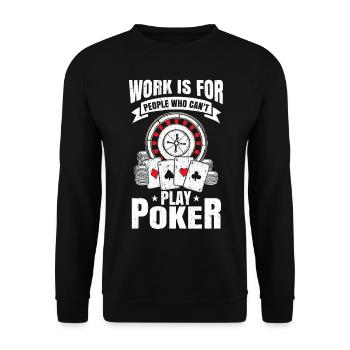 poker - Sweat-shirt Unisexe - noir - Devant - Alina (178cm) & Michal (187cm)