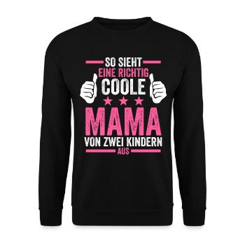 Beste Mama - Unisex Pullover - Schwarz - Vorne - Alina (178cm) & Michal (187cm)