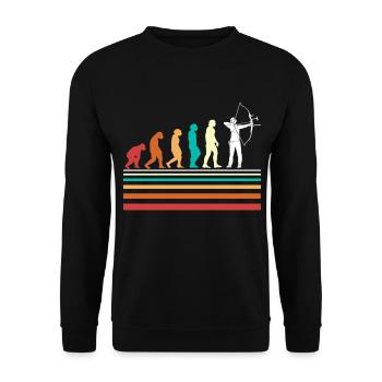 Archer Vintage Bow Bow Archer - Unisex Sweatshirt - black - Front - Alina (178cm) & Michal (187cm)