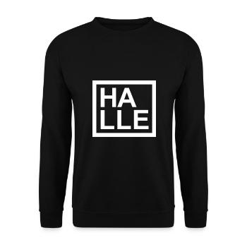 Halle Saale - Unisex Sweatshirt - black - Front - Alina (178cm) & Michal (187cm)