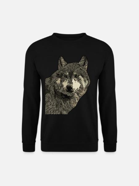 Motivo lupo motivo lupo motivo animale motivo predatore - Felpa unisex - nero