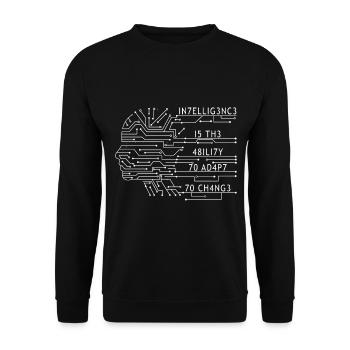 Intelligence Ability Change - Unisex Sweatshirt - black - Front - Alina (178cm) & Michal (187cm)