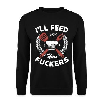 Chef Cook Cooking Chef cook Gift - Unisex Sweatshirt - black - Front - Alina (178cm) & Michal (187cm)
