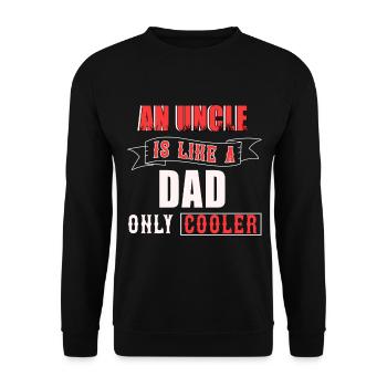 Uncle, Niece Nephew Father Dad - Unisex Sweatshirt - black - Front - Alina (178cm) & Michal (187cm)