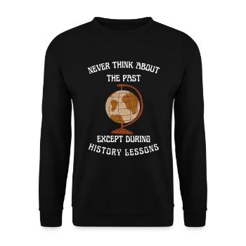 History Teacher History History Lessons - Unisex Sweatshirt - black - Front - Alina (178cm) & Michal (187cm)
