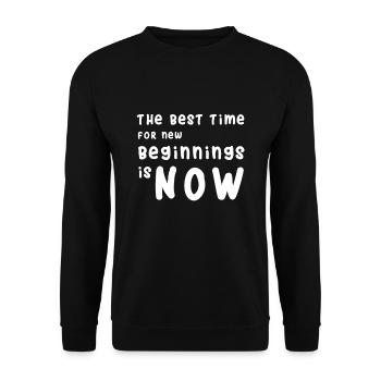 Spring Spring Feelings New Beginnings Gift - Unisex Sweatshirt - black - Front - Alina (178cm) & Michal (187cm)