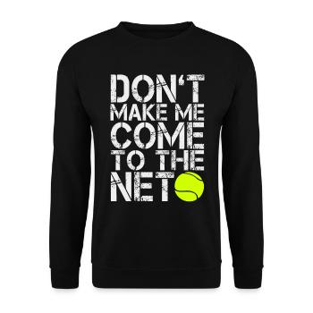Joueur de tennis Underestimate Old Man Tennis Racquet - Sweat-shirt Unisexe - noir - Devant - Alina (178cm) & Michal (187cm)