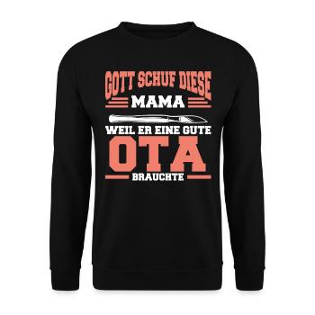 OTA Mama Operationstechnische Assistentin Geschenk - Unisex Pullover - Schwarz - Vorne - Alina (178cm) & Michal (187cm)
