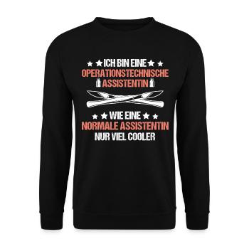 OTA Spruch Geschenk - Unisex Pullover - Schwarz - Vorne - Alina (178cm) & Michal (187cm)