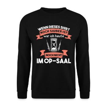 Krankenhaus Operationstechnische Assistentin - Unisex Pullover - Schwarz - Vorne - Alina (178cm) & Michal (187cm)