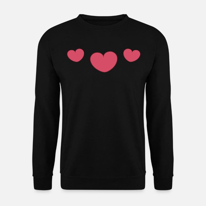 3 hearts - Unisex Sweatshirt - black