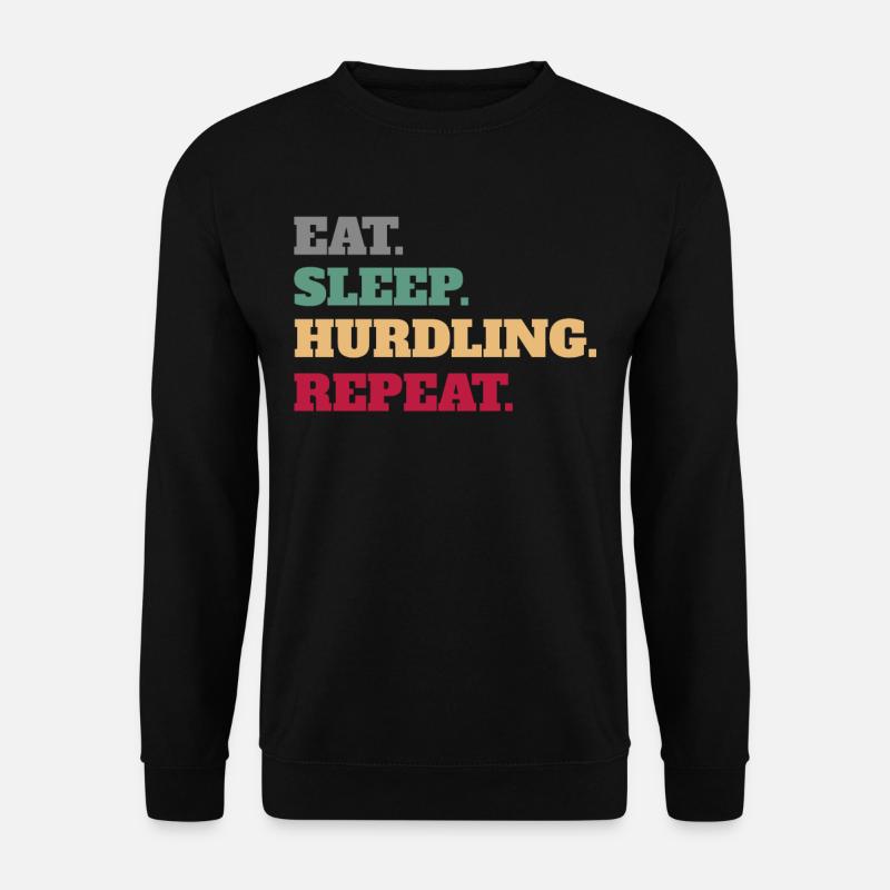 Eating Sleep Hurdles Repeat - Unisex Sweatshirt - black