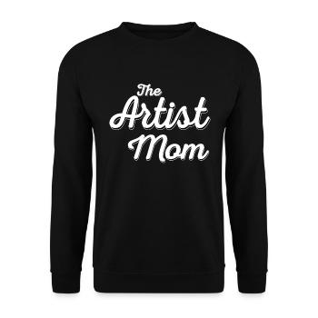 Mama Künstlerin Muttertag Mutter Kunst Geschenk - Unisex Pullover - Schwarz - Vorne - Alina (178cm) & Michal (187cm)