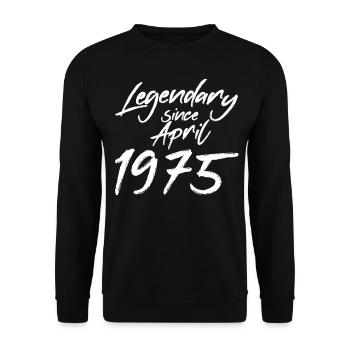 Millésime avril 1975 - Sweat-shirt Unisexe - noir - Devant - Alina (178cm) & Michal (187cm)