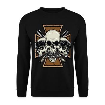 Skulls - Unisex Pullover - Schwarz - Vorne - Alina (178cm) & Michal (187cm)