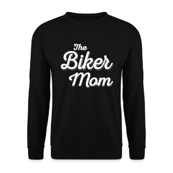 Biker Mom Mom Mom Motorcycle Downhill Motorcross - Unisex Sweatshirt - black - Front - Alina (178cm) & Michal (187cm)