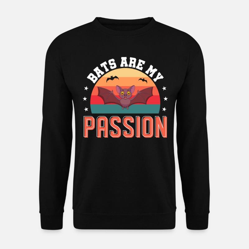 Bats bat saying bat - Unisex Sweatshirt - black