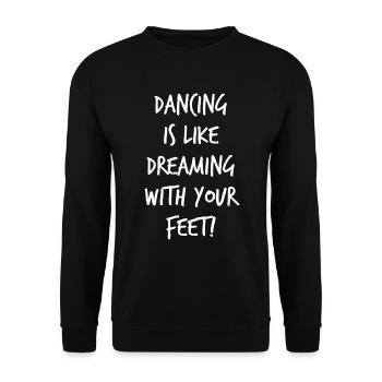 Ballet - Dancing is like dreaming with your feet - Sweat-shirt Unisexe - noir - Devant - Alina (178cm) & Michal (187cm)