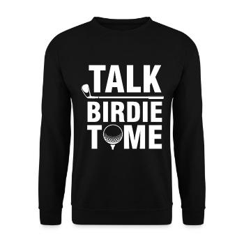 Golf golf golfeur Talk Birdie To Me - Sweat-shirt Unisexe - noir - Devant - Alina (178cm) & Michal (187cm)