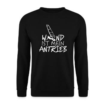 Windsurfen Motivationsspruch Windsurfer - Unisex Pullover - Schwarz - Vorne - Alina (178cm) & Michal (187cm)