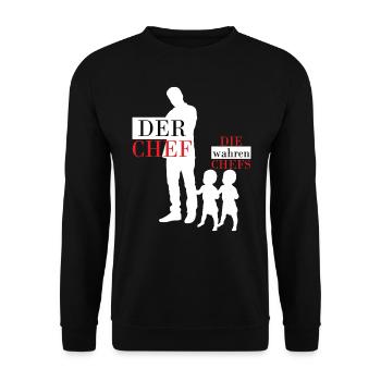 Zwillinge Zwillingspapa Papa Geschenk Zwilling - Unisex Pullover - Schwarz - Vorne - Alina (178cm) & Michal (187cm)