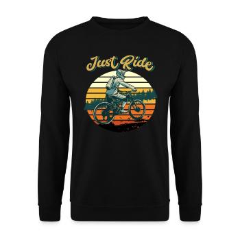 Vélos vélos vélo rétro vélo - Sweat-shirt Unisexe - noir - Devant - Alina (178cm) & Michal (187cm)