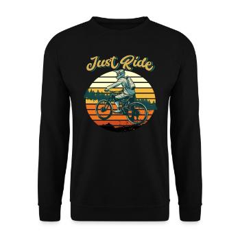 Vélos vélos vélo rétro vélo - Sweat-shirt Unisexe - noir - Devant - Alina (178cm) & Michal (187cm)