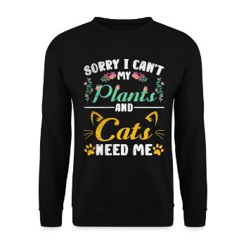 Jardinage Plantes botaniques Adorables - Sweat-shirt Unisexe - noir - Devant - Alina (178cm) & Michal (187cm)