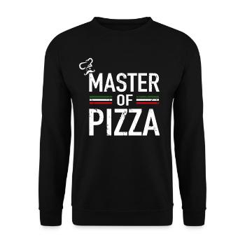 Italie Pizza Chef de la tenue - Master Of Pizza - Sweat-shirt Unisexe - noir - Devant - Alina (178cm) & Michal (187cm)