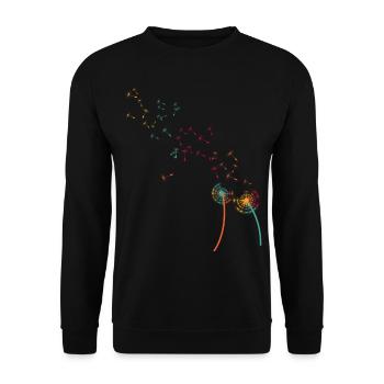 Pusteblume Knäuelgras - Unisex Pullover - Schwarz - Vorne - Alina (178cm) & Michal (187cm)