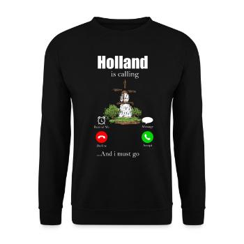 Netherlands - Unisex Sweatshirt - black - Front - Alina (178cm) & Michal (187cm)