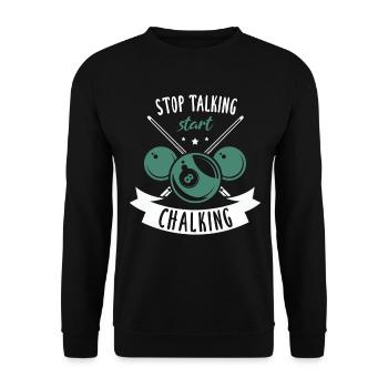 Billiard Billiards Snooker Cue Gift - Unisex Sweatshirt - black - Front - Alina (178cm) & Michal (187cm)
