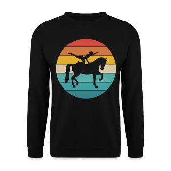 Voltage | Retro Style - Unisex Sweatshirt - black - Front - Alina (178cm) & Michal (187cm)