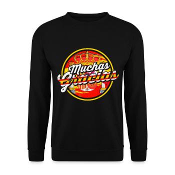 Espagne Drapeau Catalogne Ibiza Cadeau Baléares - Sweat-shirt Unisexe - noir - Devant - Alina (178cm) & Michal (187cm)