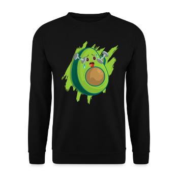 Avocado Tshirt Vegan Avokado Diät Schwanger Keto - Unisex Pullover - Schwarz - Vorne - Alina (178cm) & Michal (187cm)