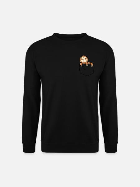 Funny Sloth in Your Pocket - Unisex Sweatshirt - black