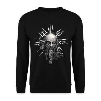 Vegvisir Odin avec Hugin et Munin - Vikings - Sweat-shirt Unisexe - noir - Devant - Alina (178cm) & Michal (187cm)